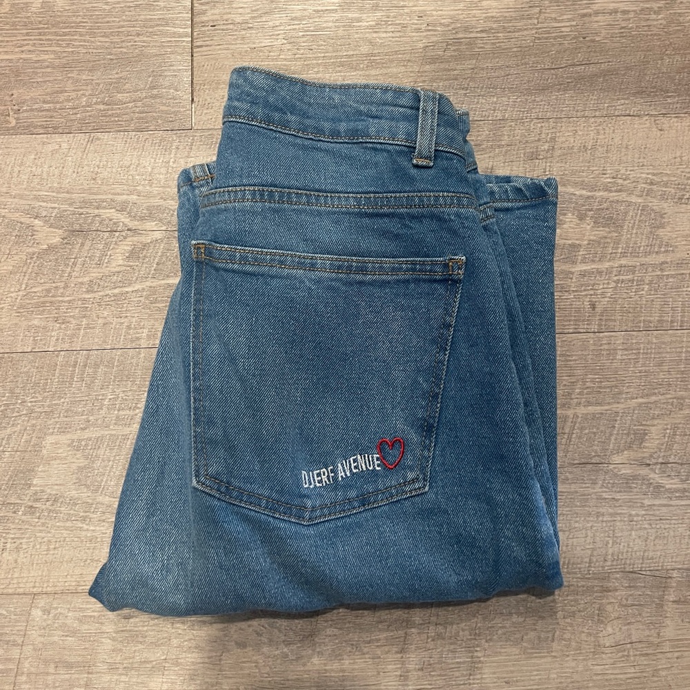 Djerf Avenue straight jeans mid blue